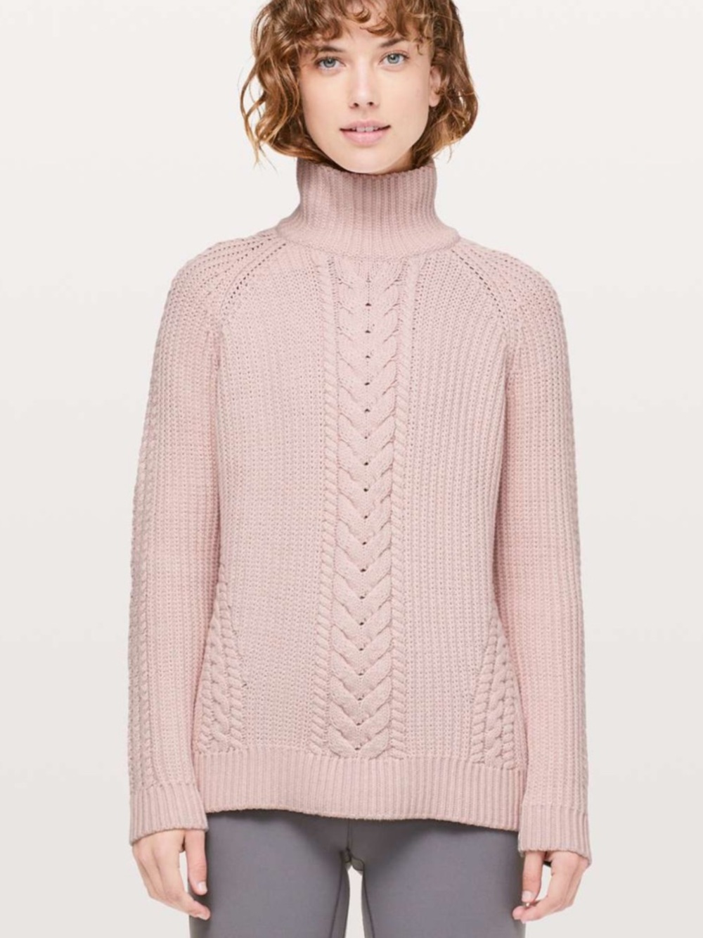 Lululemon Women’s Bring The Cozy Turtleneck
Misty Pink Pullover Sweater Size 8
